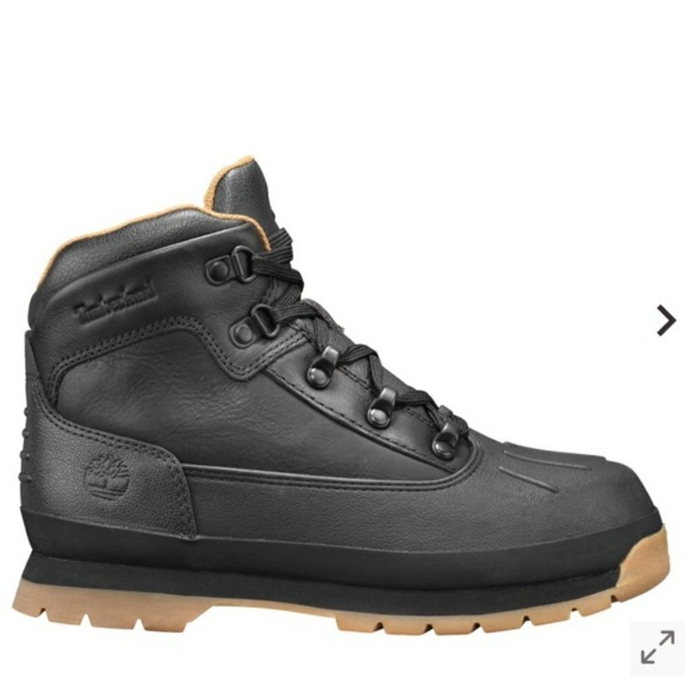 Timberland Kids Euro Hiker Shell Toe Duck Boot Black/Gum size 6